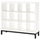 KALLAX - KALLAX Shelving unit with underframe, white/black, 147x129 cm