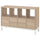 KALLAX - KALLAX Shelving unit with underframe, with 2 doors/4 drawers/white stained oak effect, 147x94 cm