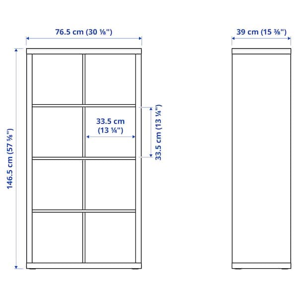 Ikea KALLAX - Shelving unit with underframe, with 2 doors/4 drawers/black-brown, 147x94 cm