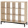 KALLAX - KALLAX Shelving unit with underframe, white stained oak effect/black, 147x129 cm