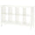 KALLAX shelving unit with underframe, high-gloss/white/white, 147x94 cm