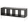 KALLAX - KALLAX Shelving unit with underframe, black-brown/white, 147x59 cm