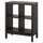 KALLAX - KALLAX Shelving unit with underframe, black-brown/black, 77x94 cm