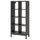 KALLAX - KALLAX Shelving unit with underframe, black-brown/black, 77x164 cm