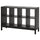 KALLAX - KALLAX Shelving unit with underframe, black-brown/black, 147x94 cm