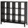 KALLAX - KALLAX Shelving unit with underframe, black-brown/black, 147x129 cm