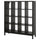 KALLAX - KALLAX Shelving unit with underframe, black-brown/black, 147x164 cm