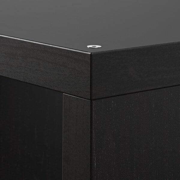 Ikea KALLAX - Shelving unit with underframe, black-brown/black, 147x59 cm