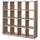 KALLAX - Shelf unit, light grey walnut effect, 147x147 cm ,