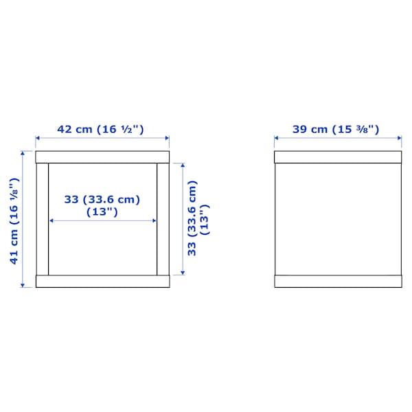KALLAX - Shelving unit, white stained oak effect, 42x41 cm - best price from Maltashopper.com 80395875