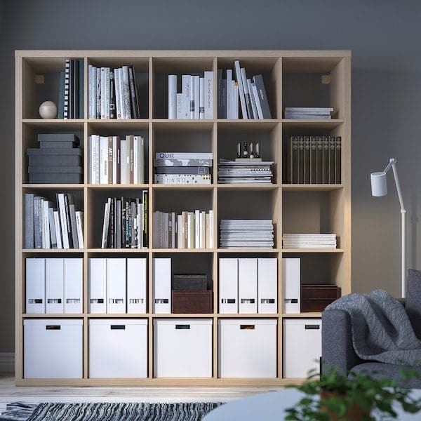 KALLAX - Shelving unit, white stained oak effect, 182x182 cm - best price from Maltashopper.com 90324509
