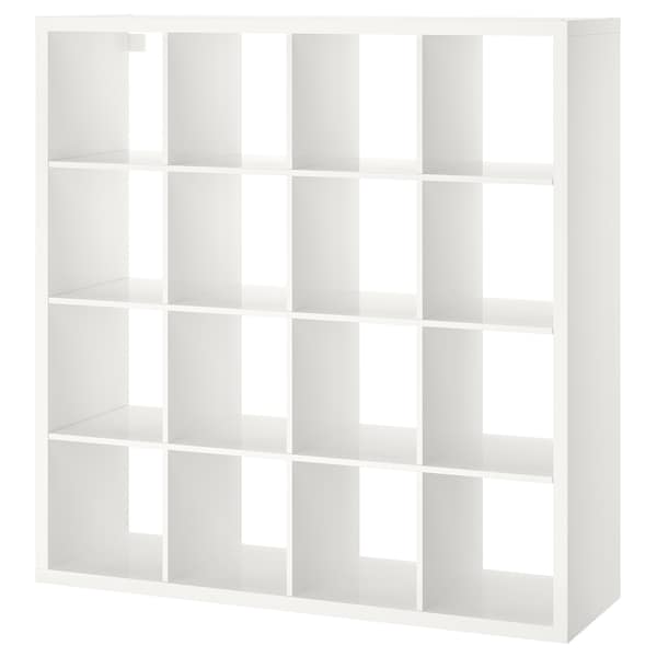 KALLAX - Shelving unit, high-gloss white, 147x147 cm - best price from Maltashopper.com 20305745