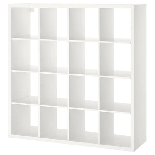 KALLAX - Shelving unit, high-gloss white, 147x147 cm - best price from Maltashopper.com 20305745