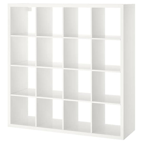KALLAX - Shelving unit, high-gloss white, 147x147 cm