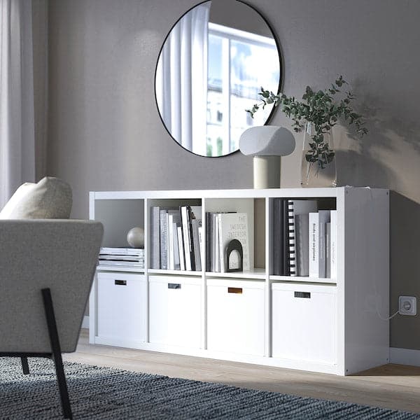 Ikea KALLAX - Shelving unit, high-gloss white, 77x147 cm