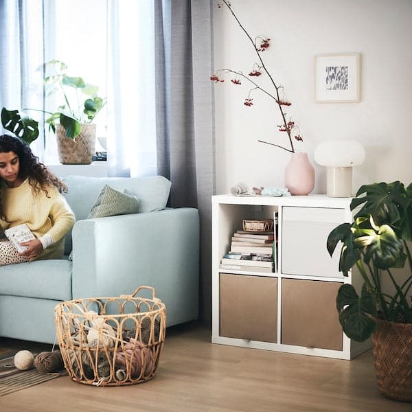 Ikea KALLAX - Shelving unit, high-gloss white, 77x77 cm
