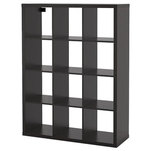 KALLAX - Shelving unit, black-brown, 112x147 cm - best price from Maltashopper.com 20409936