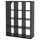 KALLAX - KALLAX Shelving unit, black-brown, 112x147 cm