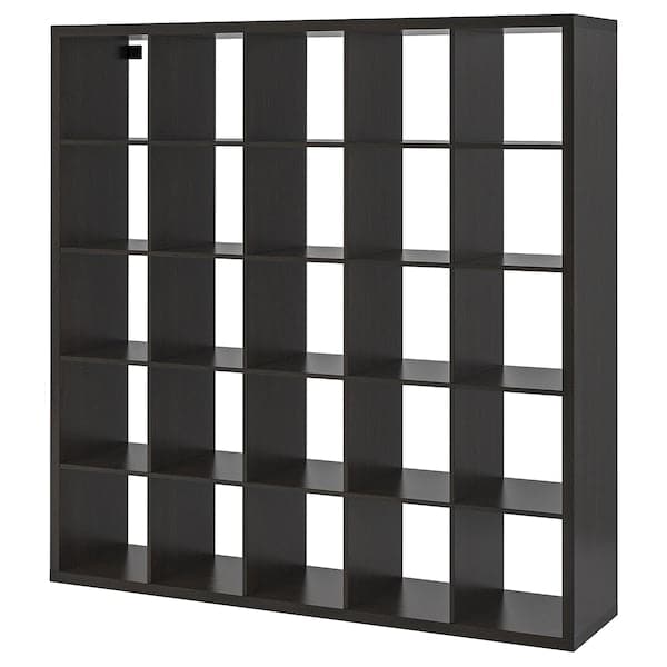 KALLAX - Shelving unit, black-brown, 182x182 cm - best price from Maltashopper.com 70301542