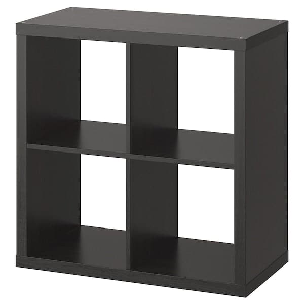 KALLAX - Shelving unit, black-brown, 77x77 cm - best price from Maltashopper.com 60275812