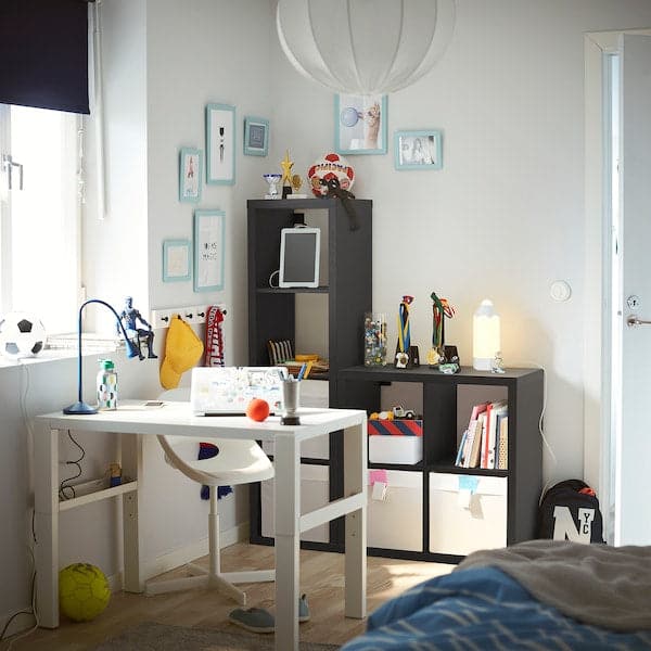 Ikea KALLAX - Shelving unit, black-brown, 42x147 cm