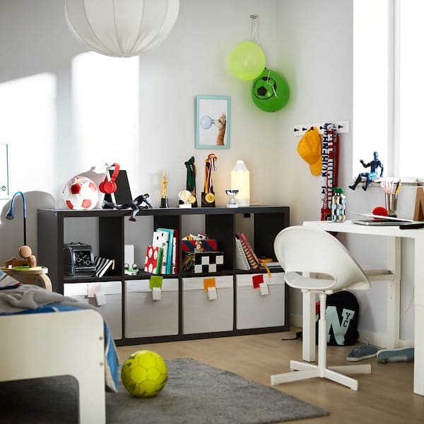 KALLAX - Shelving unit, black-brown, 77x147 cm - best price from Maltashopper.com 20275885