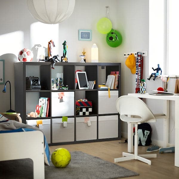 Ikea KALLAX - Shelving unit, black-brown, 112x147 cm