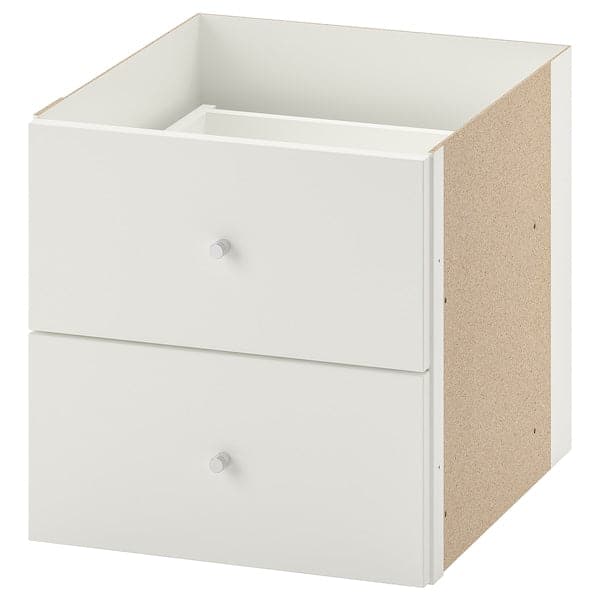 KALLAX - Insert with 2 drawers, white, 33x33 cm - best price from Maltashopper.com 70286645