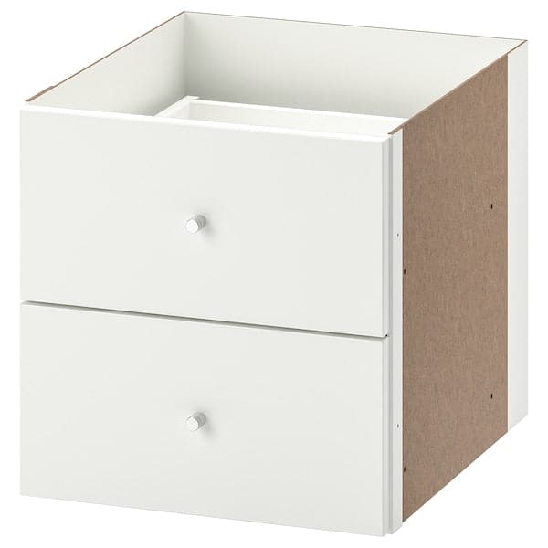 KALLAX - Insert with 2 drawers, high-gloss white, 33x33 cm - Premium Wall Shelves & Ledges from Ikea - Just €32.99! Shop now at Maltashopper.com