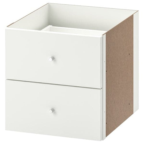 KALLAX - Insert with 2 drawers, high-gloss white, 33x33 cm