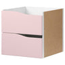 KALLAX insert with 2 drawers, wave shaped/pale pink, 33x33 cm
