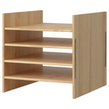 KALLAX insert with 4 shelves, pine, 33x33 cm
