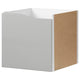 KALLAX insert with door, wave shaped/grey, 33x33 cm