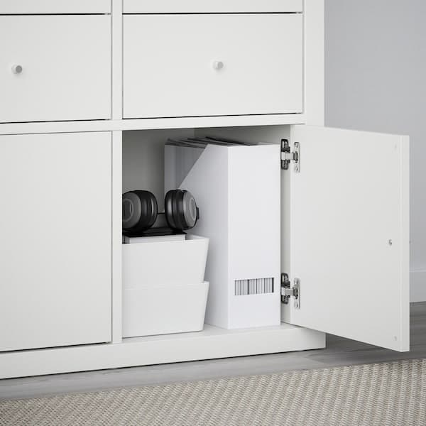 Ikea KALLAX - Insert with door, high-gloss white, 33x33 cm