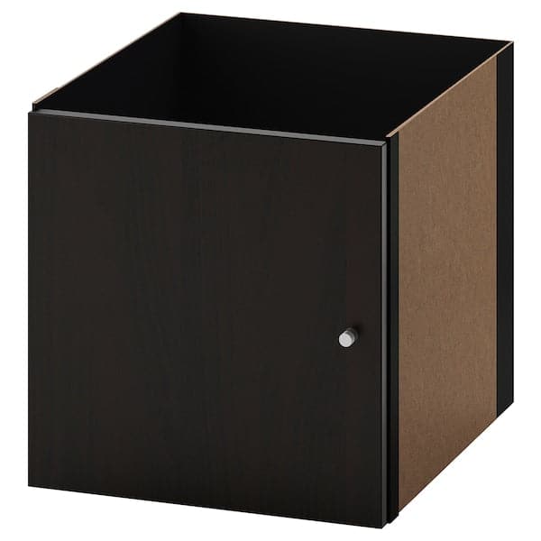 Ikea KALLAX - Insert with door, black-brown, 33x33 cm