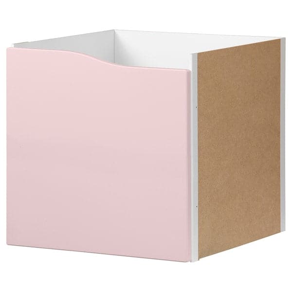 KALLAX - Insert with door, wave shaped/pale pink, 33x33 cm - best price from Maltashopper.com 40496739