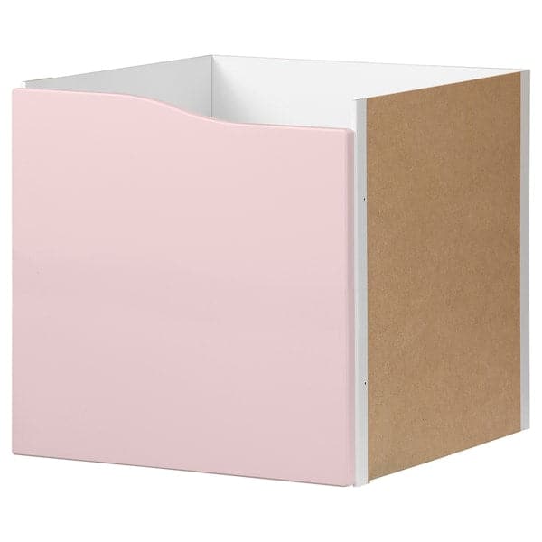 KALLAX - Insert with door, wave shaped/pale pink, 33x33 cm