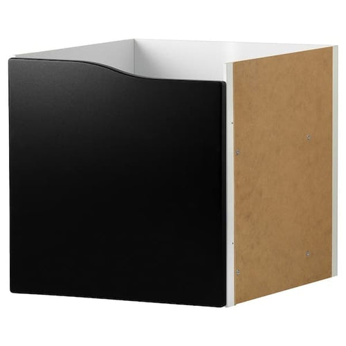 KALLAX - Insert with door, wave shaped/blackboard surface, 33x33 cm