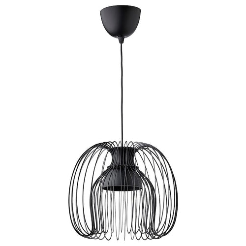KALLFRONT / HEMMA - Pendant lamp, black, 32 cm
