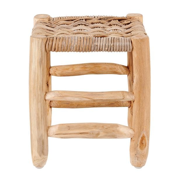 Casa KANAI Stool 2DIM small natural, H 37 x W 32 x D 32 cm