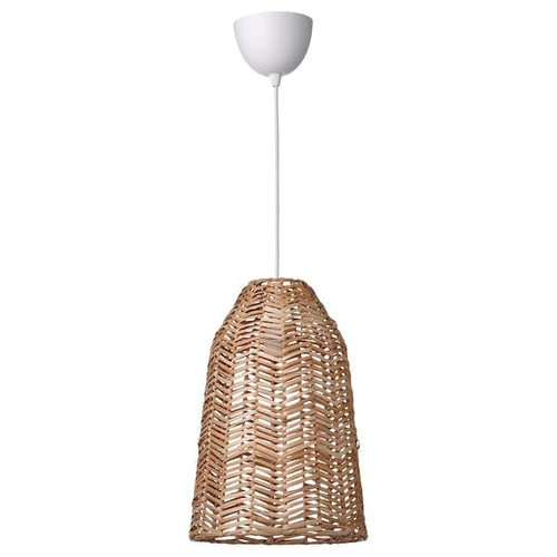 KAPPELAND / HEMMA - Pendant lamp, rattan/white