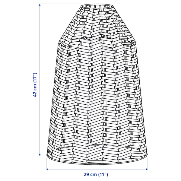 Ikea KAPPELAND - Pendant lamp shade, rattan, 29 cm