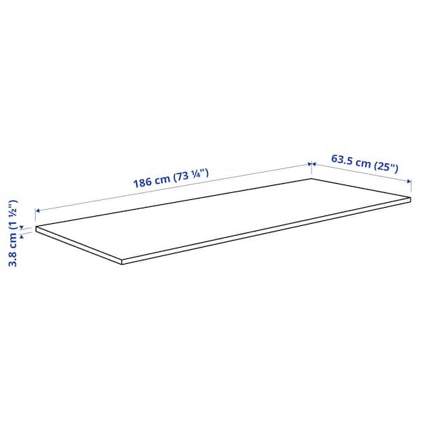 KARLBY - Worktop, birch/veneer, 186x3.8 cm - best price from Maltashopper.com 10335187