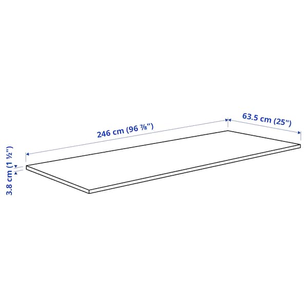 KARLBY - Worktop, beech/veneer, 246x3.8 cm - best price from Maltashopper.com 40335195