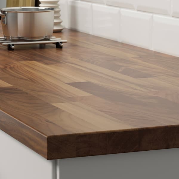 KARLBY - Worktop, walnut/veneer, 186x3.8 cm - best price from Maltashopper.com 30335191