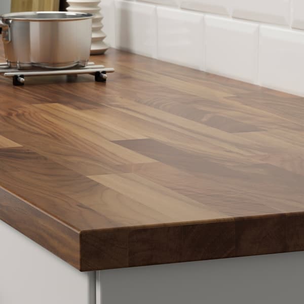 KARLBY - Worktop, walnut/veneer, 246x3.8 cm - best price from Maltashopper.com 00335201