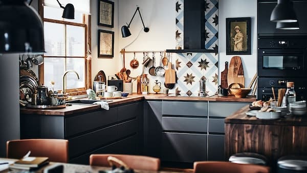 Ikea KARLBY - Worktop, walnut/veneer, 186x3.8 cm