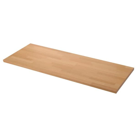 Ikea KARLBY - Custom made worktop, beech/veneer, 63.6-125x3.8 cm