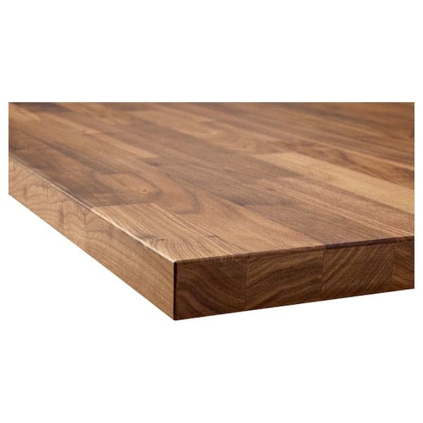 Ikea KARLBY - Custom made worktop, walnut/veneer, 63.6-125x3.8 cm