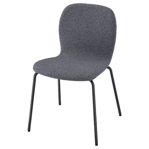 KARLPETTER Chair, Gunnared smoky grey / Sefast black ,